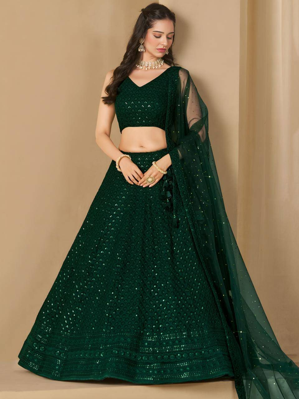 Florance vol 1 Georgette Green Wholesale lehenga choli manufacturers in Mumbai